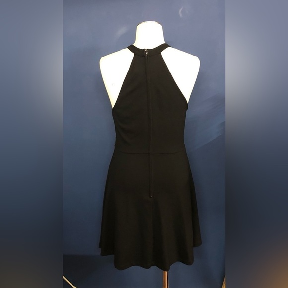 FRANCESCA Collection Blue Rain Black Dress Size M D308 - Picture 5 of 14